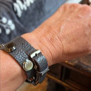 Henri Bendel charcoal grey and Silver Bracelet